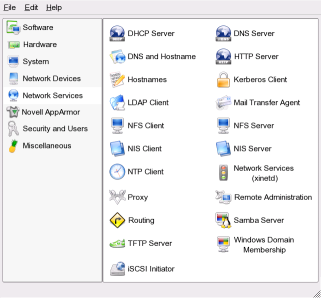 Yast network services